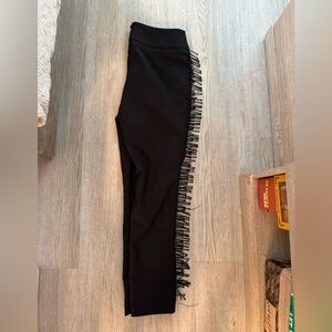 Zara Black Fringe Pants